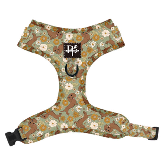 DACHSHUND FLORAL HARNESS